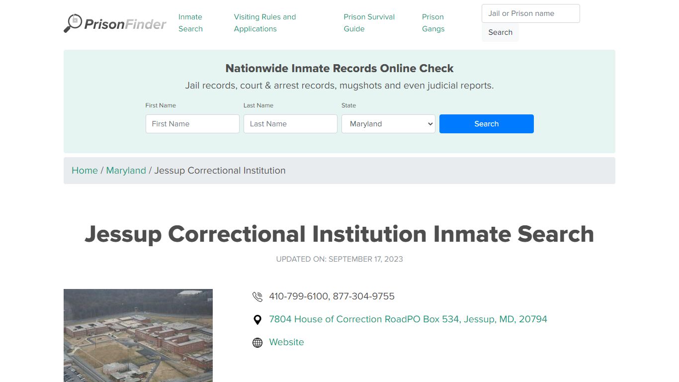 Jessup Correctional Institution Inmate Search, Mugshots , Visitation ...