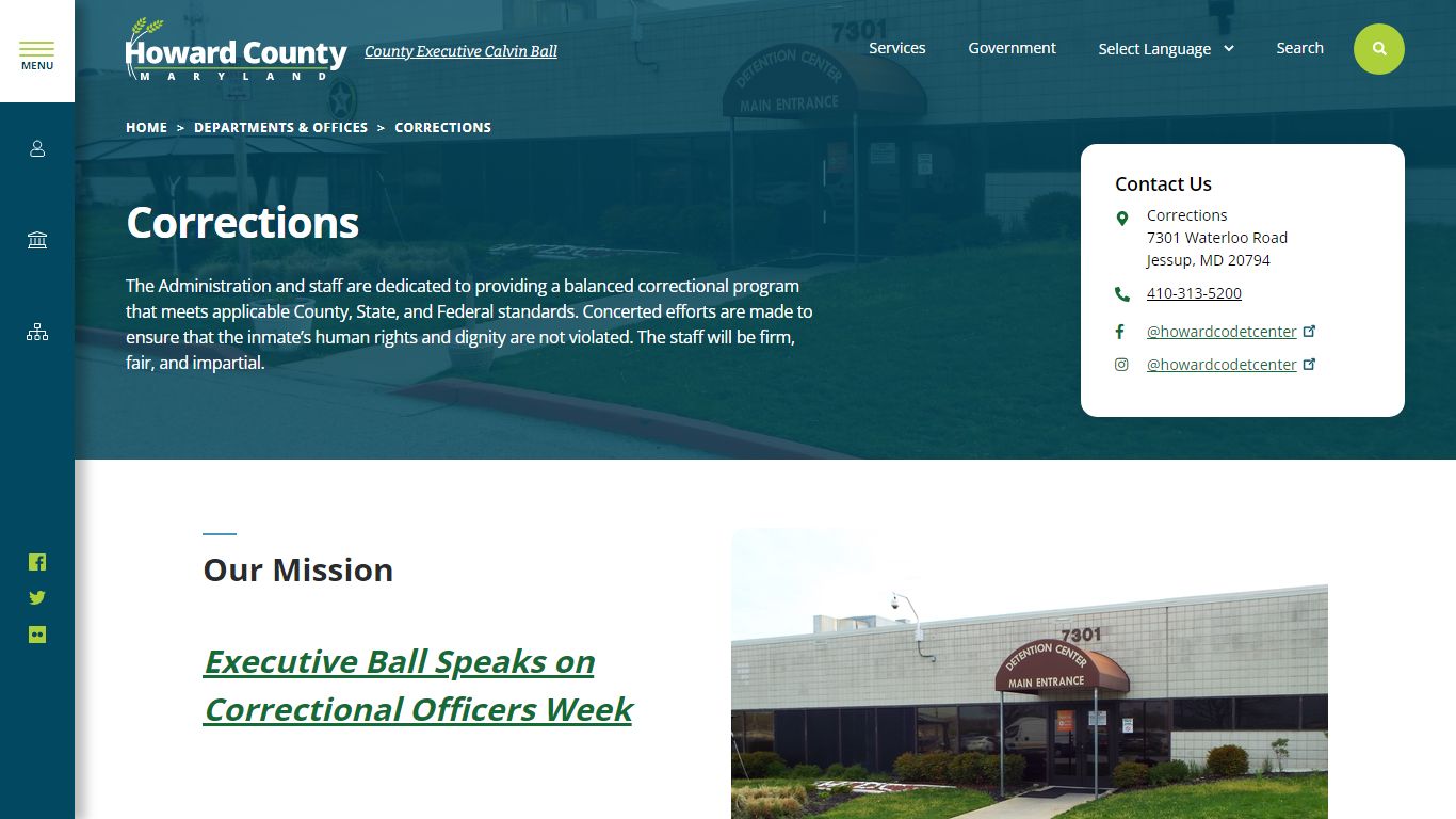 Corrections | Howard County
